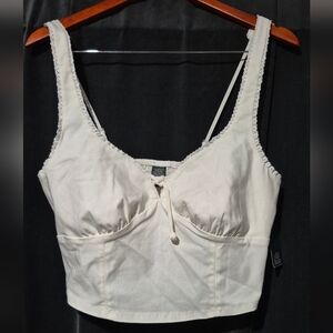 Wild Fable White Textured Top